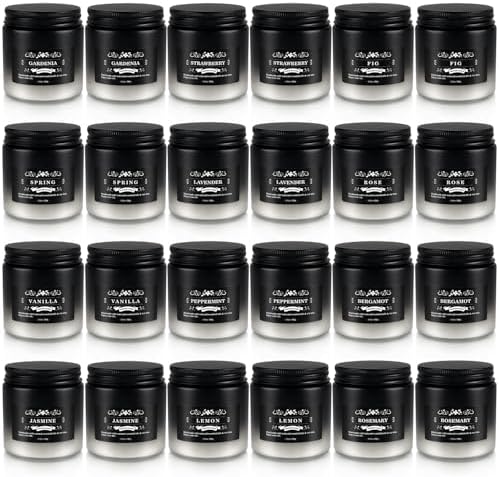 Scented Candle Set 24 Pack, Black&White, Candle for Home Scented, Odor Eliminating, Stress Relief, Long Lasting Soy Wax Gift Set
