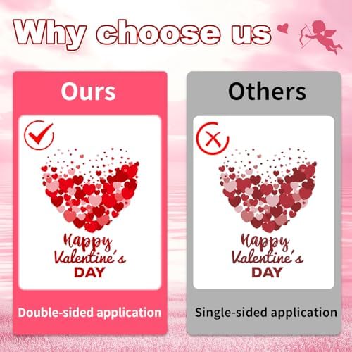 9 Sheets Valentines Window Clings, Valentines Day Decorations Heart Decor