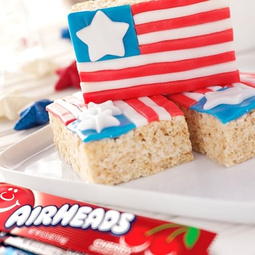 Airheads Candy Mini Bars, Red, White, & Blue, Assorted Flavors Variety Bag, Party, Non-Melting, 12 oz Bag (Pack of 2)