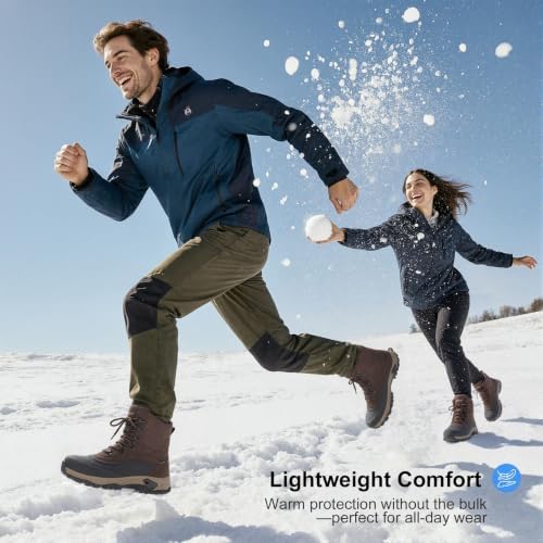Men's Insulated Winter Snow Boots Waterproof