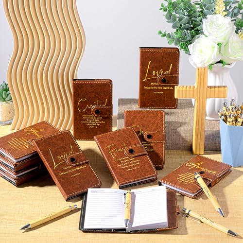 Spakon 160 Pcs Christian Prayer Journals with Pens, English Bible Words