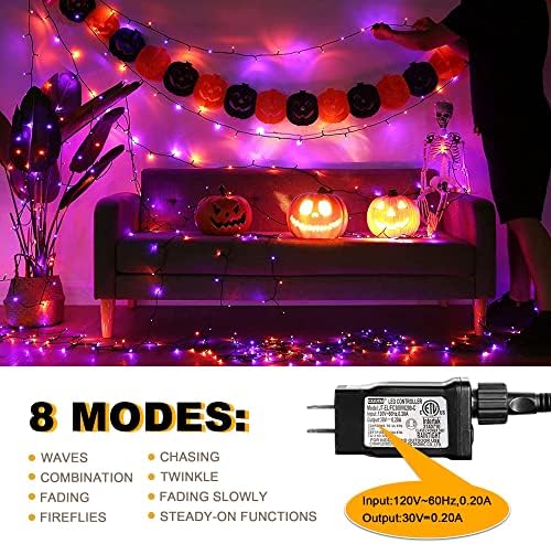 weillsnow 500 LED Halloween Lights Outdoor,164 FT Twinkle Lights Waterproof