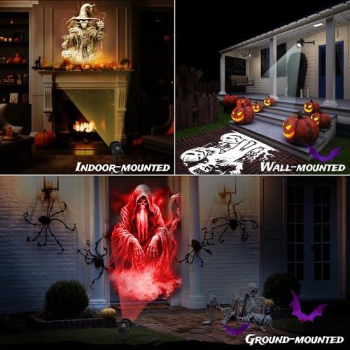 Aurelema 12 in 1 Halloween and Christmas Projector Lights
