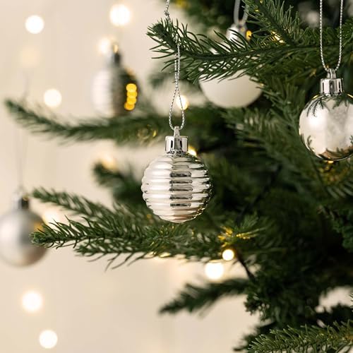 Valery Madelyn Small Christmas Tree Decorations Ball Ornaments 24ct 1.57"