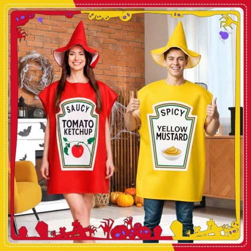 Halloween Group Couple Costume Hot Dog Ketchup Mustard Halloween Costumes