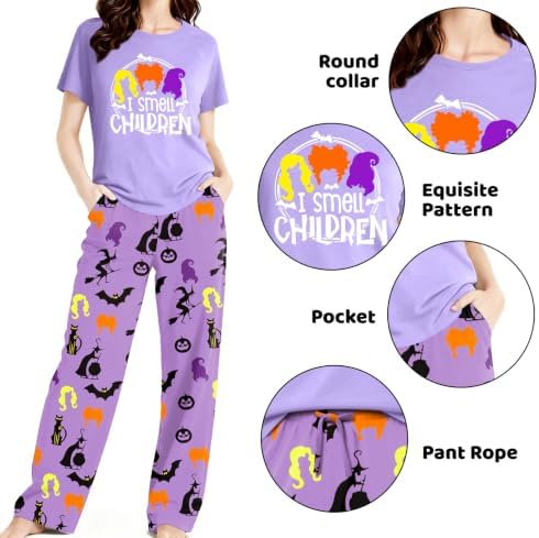 Skull Sets for Women Halloween Bloody Shirts Dancing Skeleton 2 Pc Set