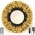 Ollny Christmas Lights, 500LED 164FT Long Christmas Tree Lights with 8 Modes Remote Timer IP44 Waterproof, Outdoor Christmas Lights for Tree House Yard Outside Xmas Decorations Warm White