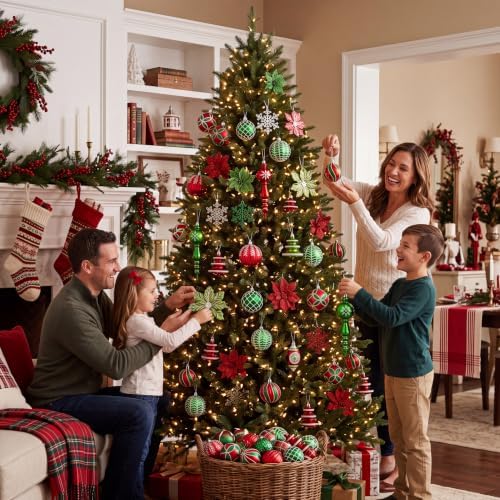 Valery Madelyn 50ct Christmas Ball Ornaments Tree Decorations Set