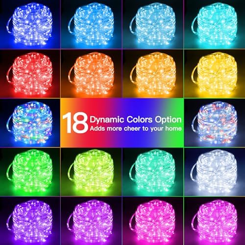Ollny Color Changing Rope Lights Outdoor, 66FT 200LED String Lights