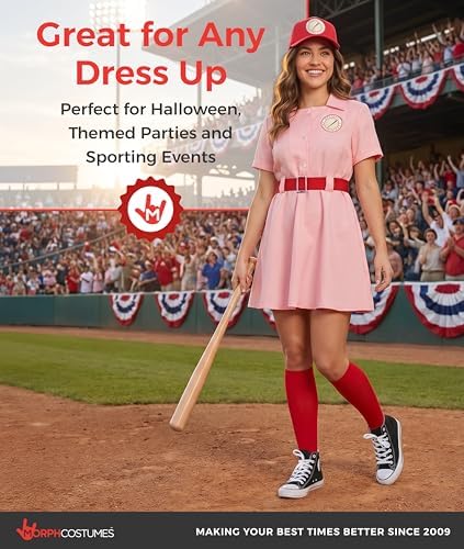 Morph Vintage Baseball Costume Women, Halloween Costumes for Women