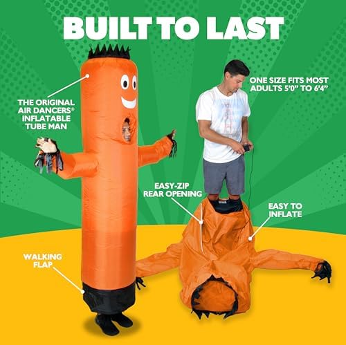 LookOurWay Inflatable Tube Man Costume - Wacky Wavy Arm Guy Funny Inflatable Halloween Costume