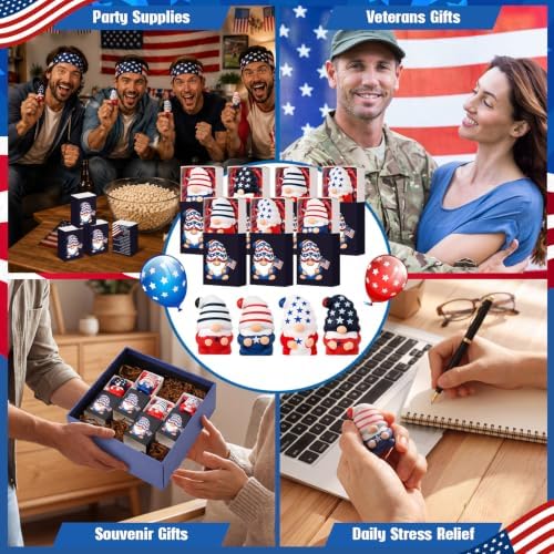 36 Sets Patriotic Theme Gifts Gnome Veterans Day Party Favors