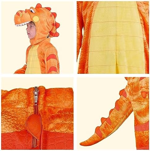 Spooktacular Creations Halloween Dinosaur Costume Kids, T.rex Costume Toddler with Egg for Baby Child Halloween Dressup Party
