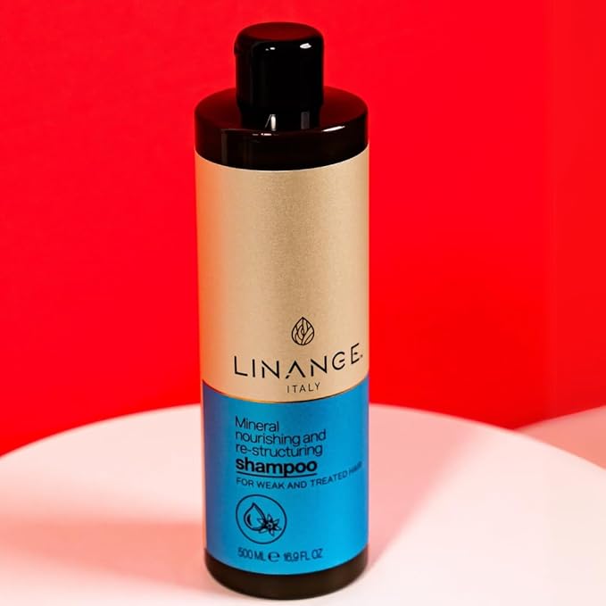 Linange Mineral Shampoo, Mask & Bi-Phase Spray Home Kit | Complete Hair Care System for Damaged & Treated Hair | Mineral-Enriched Formula with Almond Proteins