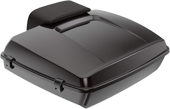Advanblack Road Glide Tour Trunk Pack Black Forest Razor Tour Trunk Pack Backrest Pad for '97-'25 Harley Touring Road King Street Glide Electra Glide CVO models