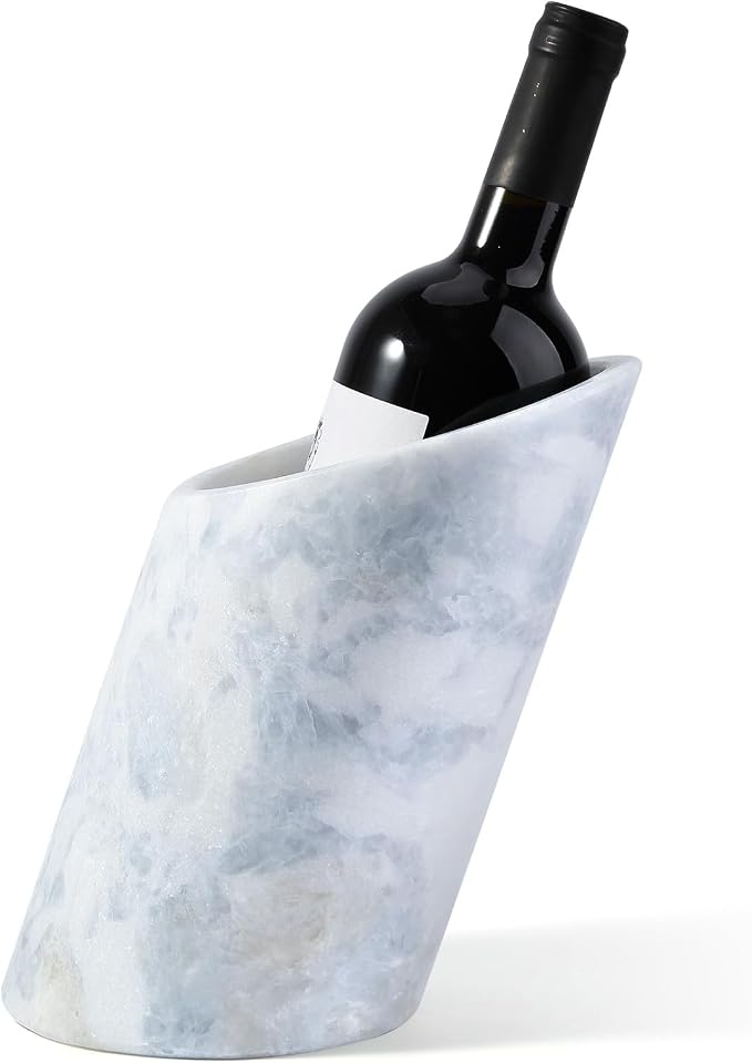 BCS Marble Wine Bottle Chiller - Versatile Wine Chillers for Bottles - Applicable to Kitchen Utensil Holder/Makeup Brush Holder for Desk That Also Serve as Lamp Shade(Namib Sky)