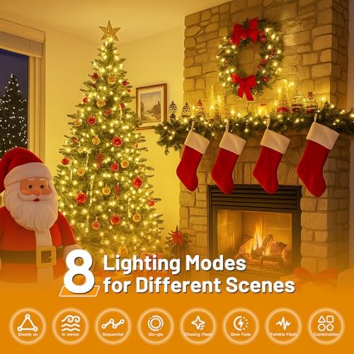 328FT Warm White Christmas Lights, 1000 LED Outdoor Xmas String Lights