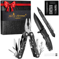 Gifts for Christmas, Multitools Set with Multi-Pliers, Pocket Knife, Tactical Pen 3-In-1, Stocking Stuffers for Men Women, EDC Multi-tools(Merry Christmas)