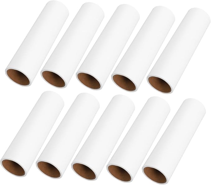 38mm Lint Roller Refills 10 Rolls Sticky PET Hair Remover Replacement for Upholstery Bedding and Couch Extra Adhesive Cleaning Paper Compatible Standard Handheld Rollers