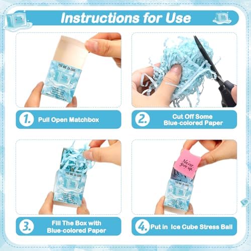 12 Sets Inspirational Gifts Ice Cube Stress Balls with Boxes