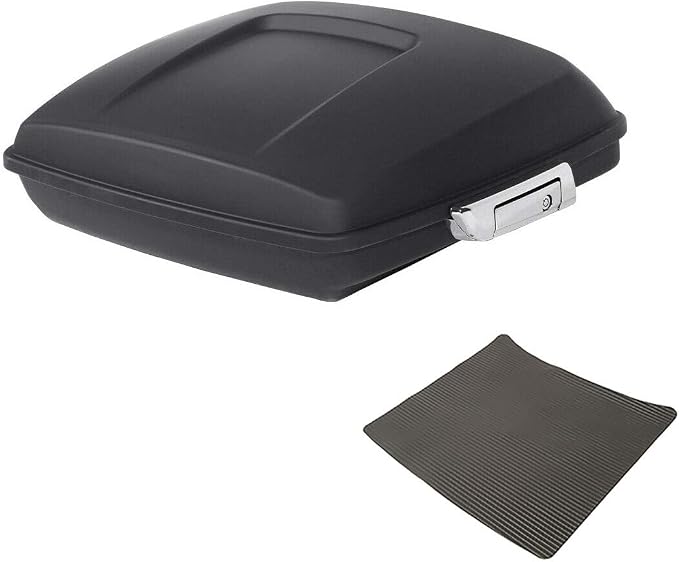 TCMT Matt Black 5.5" Razor Motorcycle Trunk Box Fits For Harley 2014-2025 Touring CVO Road King Road Glide Street Glide Electra Glide Pack