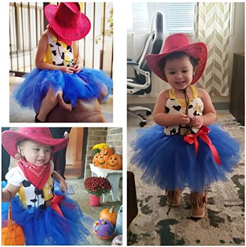 Tutu Dreams Halloween Cowgirl Costume for Girls 1-10Y with Bandana Cowboy Hat Birthday Party Dress Up Clothing