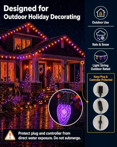 Probro 158FT 200 LED Smart C9 Christmas Lights Outdoor, RGB, App Controlled