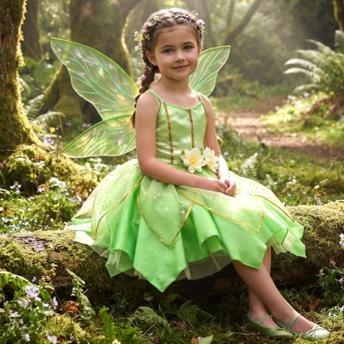 Latocos Fairy Dress Costume for Girls, Toddler Fairy Dress Butterfly Wings