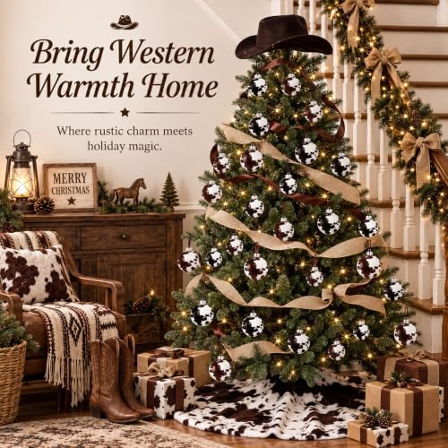Sosation 29 Pcs Western Cowboy Christmas Tree Decor Complete Set