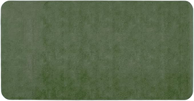 TYUU Bathroom Mat Quick Dry, Bathroom Rugs Non Slip Washable Thin Absorbent Bath Mat Fits Under Door Bathroom Floor Mat Perfect for Bath, Shower, or Sink 24"x48" Sage Green