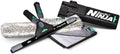 UNGER ErgoTec Ninja Kit 4-in-1: Squeegee, Scrubber, Holder, Cloth | Professional indoor/outdoor window cleaning; WNK12 advanced kit; complete 4-piece system