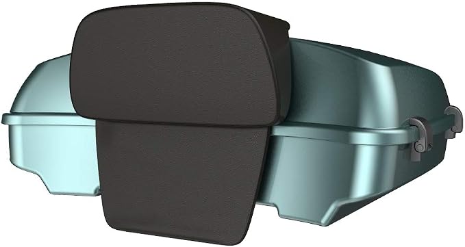Advanblack Road Glide Tour Trunk Pack Silver Pine Razor Tour Trunk Pack Backrest Pad for '97-'25 Harley Touring Road King Street Glide Electra Glide CVO models