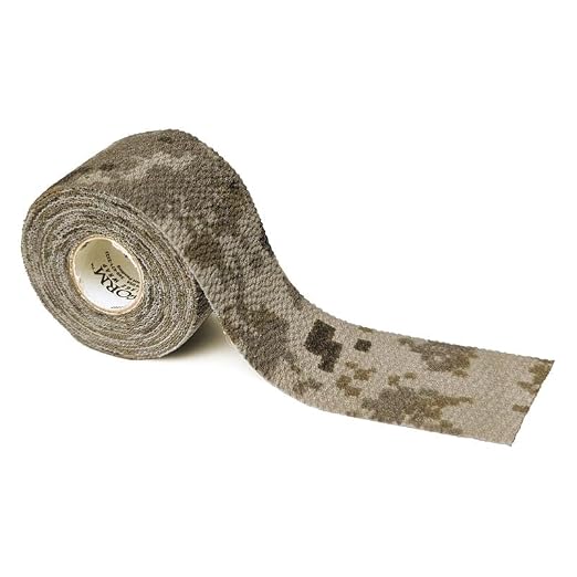 GEAR AID Camo Form Self-Cling and Reusable Fabric Camouflage Wrap, Adds Grip and Shield Hands from Hot or Cold Surfaces to Protect You and Your Equipment, Desert Digital, 2” x 144” Roll, 1 Pack