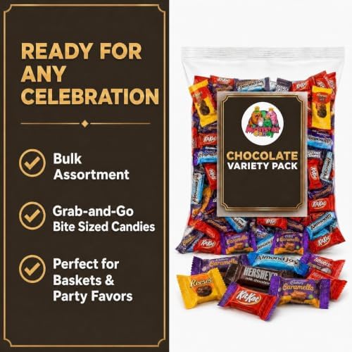 Monster Candy Bulk Assorted Chocolate Variety Pack, 30 Lb Individually Wrapped Chocolates Party Favors - Halloween