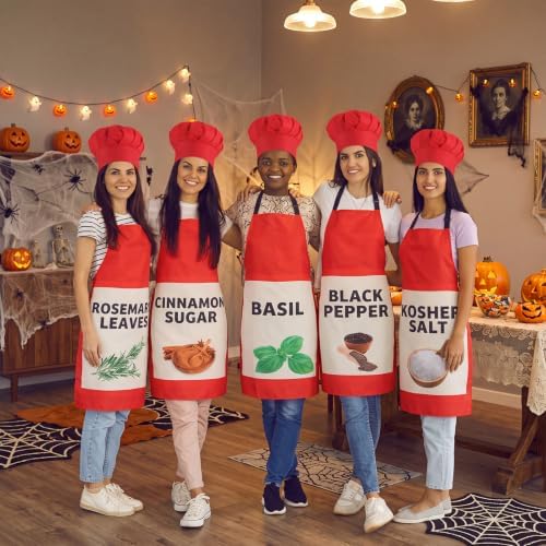 Halloween Spice Condiments Apron & Hat