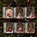 6PCS Christmas Cash Gift Ornament, Acrylic Christmas Money Holders for Cash
