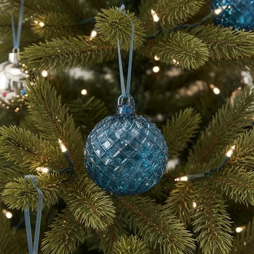 Hungdao 14pcs Vintage Christmas Ornaments Retro Glass Balls, Multicolor