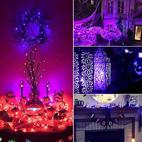 Brightown 12 Pack Purple Fairy Lights Battery Operated for Halloween Decor