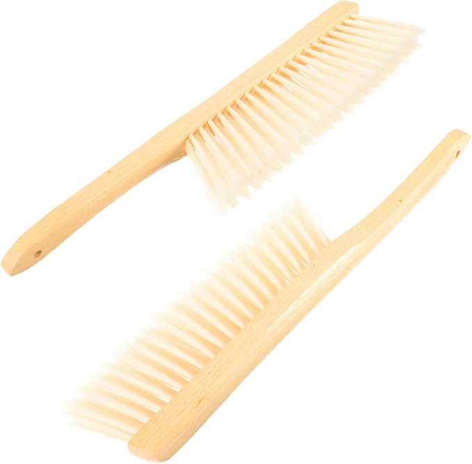 2pcs Wood Handle Brush Multi-Function Cleaning Brushes for Household Ceiling Carpet