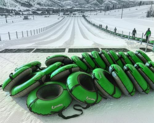 Ultimate Deluxe Towable Snow Tube Sled with Heavy Duty Cover