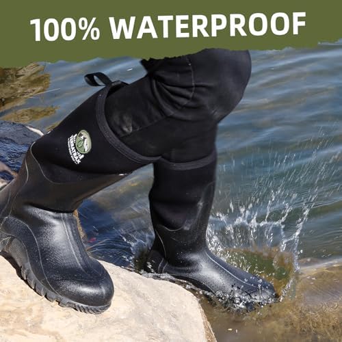 Men's Waterproof Rubber Mud Boots, 6mm Neoprene