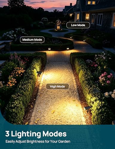Linkind Solar Lights Outdoor Waterproof LED Spotlights Warm White 6 Pack