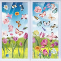 Spring Flower Window clings Decorations Decals Stickers for Office Home