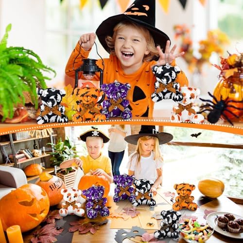 Haull 18 Pcs Halloween Stuffed Animals Plush Bears Bulk