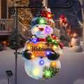 12x18 Lighted Christmas Snowman Garden Flag, Outdoor Decor