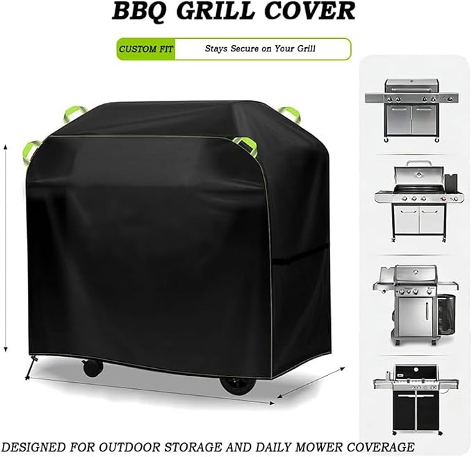 Grill Cover for Cuisinart Woodcreek 4-in-1 Pellet Grill, Gas Grill Protector Charcoal Smoker Canopy Outdoor Cooking Stove Guard Gridiron Wrap Tools Accessories,A