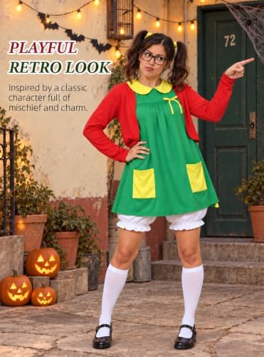 7PCS Halloween Costumes for Women Adult, Retro Womens Halloween Costumes