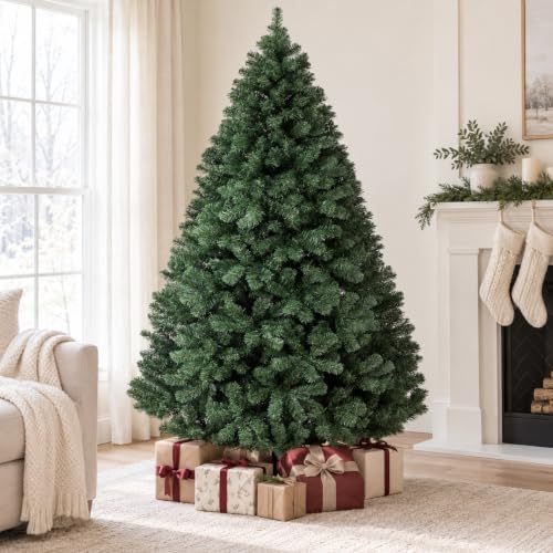 6ft Artificial Christmas Tree, Realistic Full Unlit Holiday Décor