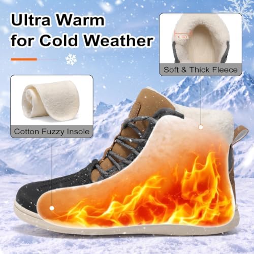 BARERUN Womens Waterproof Winter Snow Boots Lightweight Warm Ankle Booties
