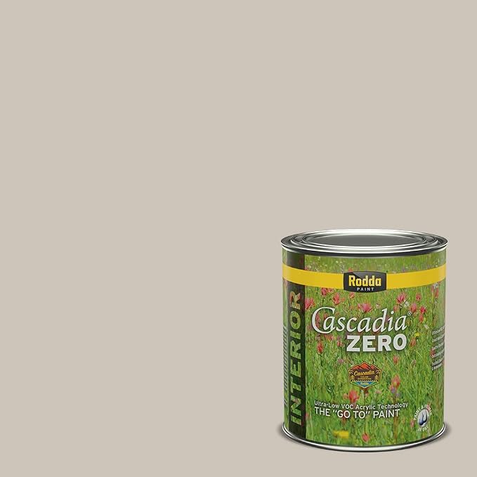 Rodda Paint CASCADIA ZERO Interior Semi-Gloss Paint & Primer in One, Quart, Thistle Gray